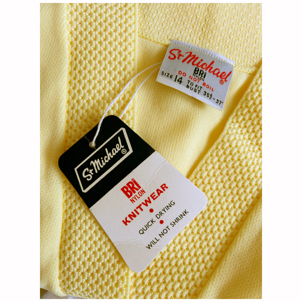 Spring yellow vintage early 1960s St Michael unworn bri-nylon