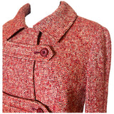 Horrockses red and beige tweed fleck 1960s short jacket