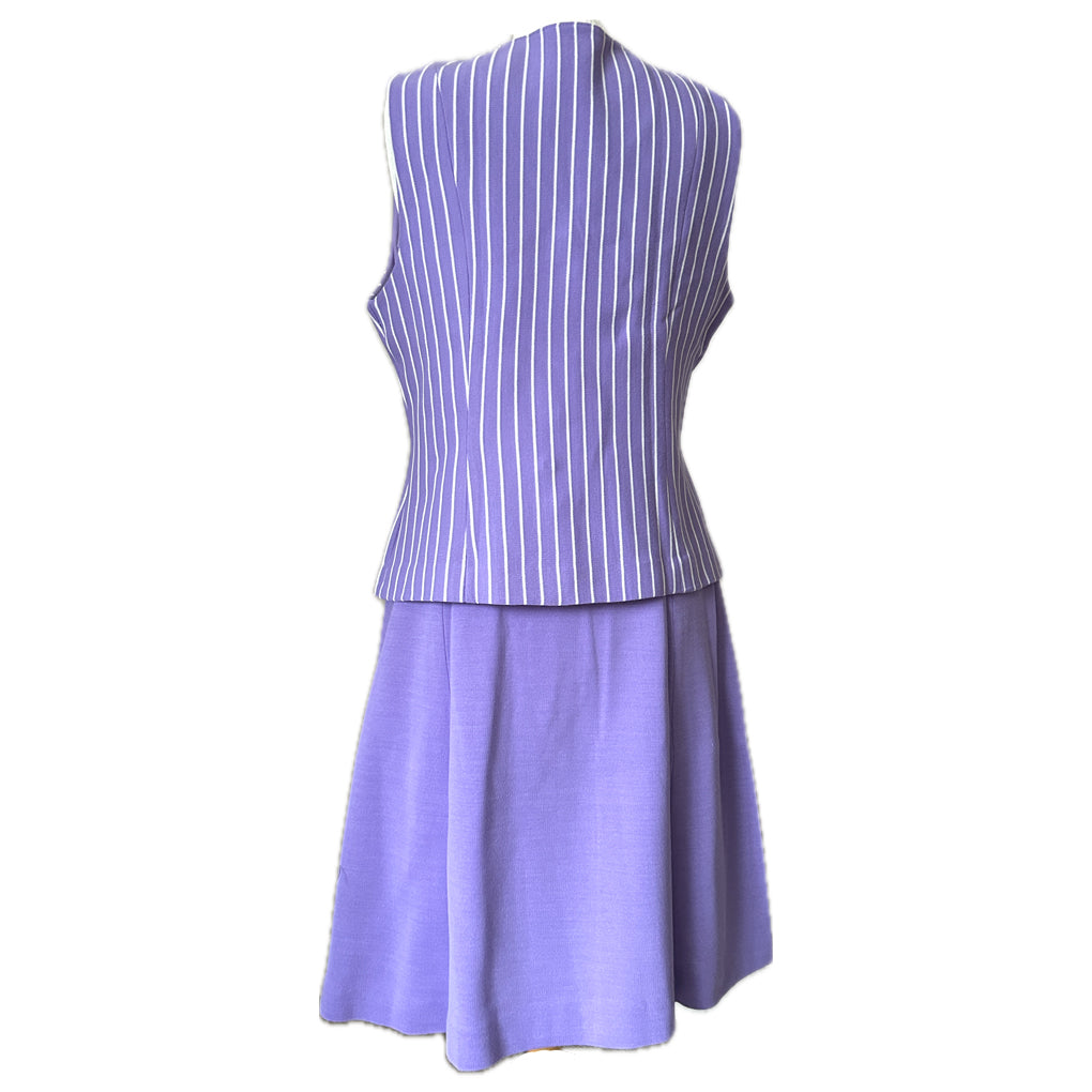 St Michael vintage 1970s unworn lavender waistcoat and mini skirt suit ...