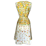 Spring florals vintage 1960s pleated day dress