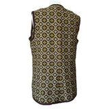 Brown and mustard Welsh wool 1960s tapestry waistcoat