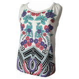 Flower power print vintage 1960s psychedelic top