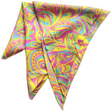 Psychedelic swirls vintage 1960s headscarf